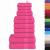 Set prosoape 12 piese roz 360 g/m² 100% bumbac GartenMobel Dekor