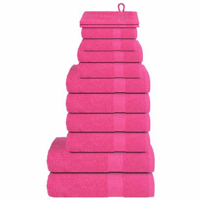 Set prosoape 12 piese roz 360 g/m² 100% bumbac GartenMobel Dekor
