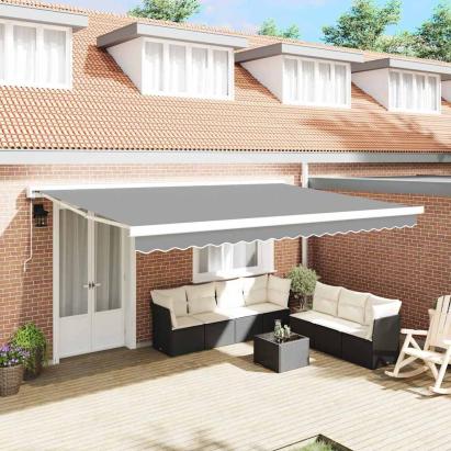 Copertină Alb 4 × 3 m Metal GartenMobel Dekor