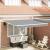 Copertină Manual Alb 3 x 2,5 m Metal GartenMobel Dekor
