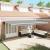 Copertină Manual Alb 6 x 3 m Metal GartenMobel Dekor