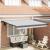 Copertină Antracit 3 x 2,5 m Metal GartenMobel Dekor