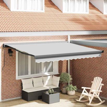 Copertină Antracit 3 x 2,5 m Metal GartenMobel Dekor