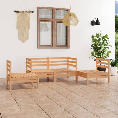 Set mobilier de grădină, 4 piese, lemn masiv de pin GartenMobel Dekor