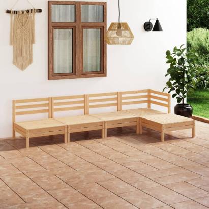 Set mobilier de grădină, 5 piese, lemn masiv de pin GartenMobel Dekor