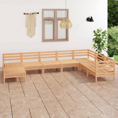 Set mobilier de grădină, 8 piese, lemn masiv de pin GartenMobel Dekor