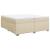 Pat box spring cu saltea, crem, 200x200 cm, textil GartenMobel Dekor
