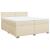 Pat box spring cu saltea, crem, 200x200 cm, textil GartenMobel Dekor