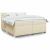 Pat box spring cu saltea, crem, 200x200 cm, textil GartenMobel Dekor