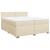 Pat box spring cu saltea, crem, 200x200 cm, textil GartenMobel Dekor