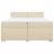 Pat box spring cu saltea, crem, 200x200 cm, textil GartenMobel Dekor