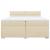Pat box spring cu saltea, crem, 200x200 cm, textil GartenMobel Dekor