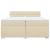 Pat box spring cu saltea, crem, 200x200 cm, textil GartenMobel Dekor