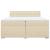 Pat box spring cu saltea, crem, 200x200 cm, textil GartenMobel Dekor