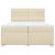 Pat box spring cu saltea, crem, 200x200 cm, textil GartenMobel Dekor
