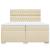 Pat box spring cu saltea, crem, 200x200 cm, textil GartenMobel Dekor