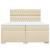 Pat box spring cu saltea, crem, 200x200 cm, textil GartenMobel Dekor