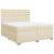 Pat box spring cu saltea, crem, 200x200 cm, textil GartenMobel Dekor