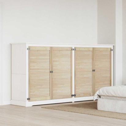 Uși de cabinet 4 pcs Maro 110 x 59.5 x 2.1 cm Lemn masiv de pin GartenMobel Dekor