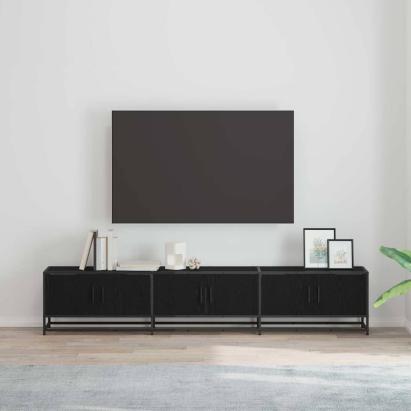 Cabinet TV Stejar negru 210 x 35 x 41 cm Lemn compozit GartenMobel Dekor