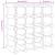 Raft de vin pentru 20 sticle, 46,5x23x46,5 cm, lemn masiv pin GartenMobel Dekor