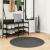 Covor "IZA" aspect scandinav, cu fire scurte, antracit, Ø 100cm GartenMobel Dekor