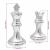 Sculpturi şah, 2 buc., argintiu, aluminiu GartenMobel Dekor