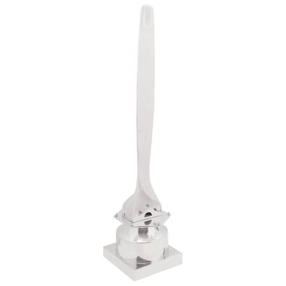 Sculptură jumătate de elice, argintiu, 26x26x110 cm, aluminiu GartenMobel Dekor