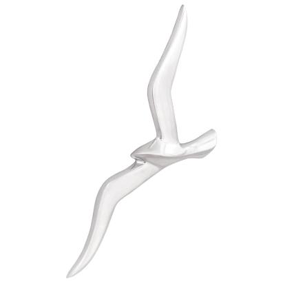Pescăruși, 2 buc., de perete, argintiu, aluminiu GartenMobel Dekor