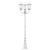 Lumina de grădină Alb 235 cm Aluminiu GartenMobel Dekor