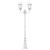 Lumina de grădină Alb 235 cm Aluminiu GartenMobel Dekor