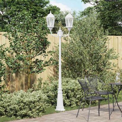 Lumina de grădină Alb 235 cm Aluminiu GartenMobel Dekor