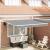 Copertină Manual Alb 3 x 2,5 m Metal GartenMobel Dekor
