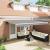 Copertină Alb 5 x 3 m Metal GartenMobel Dekor