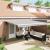 Copertină cu Manual Alb 4,5 × 3,5 m Metal GartenMobel Dekor