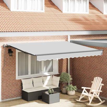 Copertină Manual Antracit 3 x 2,5 m Metal GartenMobel Dekor