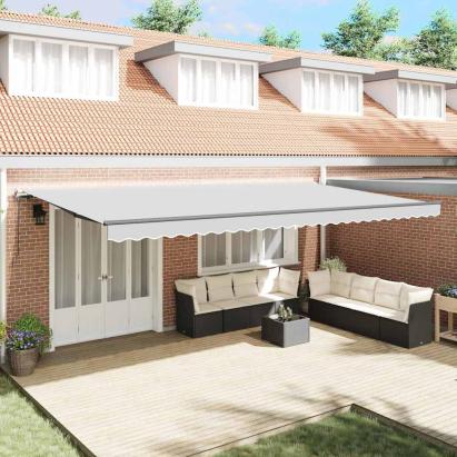 Copertină Manual Antracit 6 x 3 m Metal GartenMobel Dekor