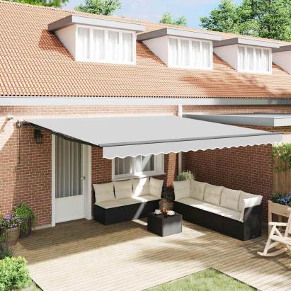 Copertină cu Antracit 4,5 × 3,5 m Metal GartenMobel Dekor