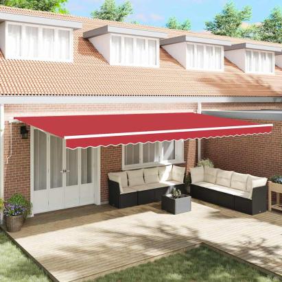 Material de înlocuire pentru copertină Roșu 600 × 300 cm Pânză GartenMobel Dekor