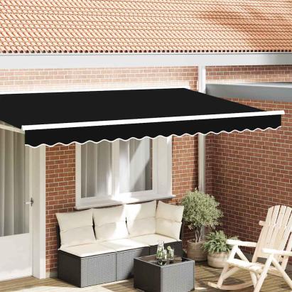 Baldachin Negru 3.8 x 0.2 m Pânză GartenMobel Dekor