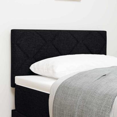 Tăblie din Țesătură Geometric cu headboard Negru 80 cm țesătură GartenMobel Dekor