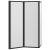 Paravan de duș Manual Negru 120 x 2 x 117 cm Aluminiu GartenMobel Dekor