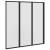 Paravan de duș Manual Negru 120 x 2 x 117 cm Aluminiu GartenMobel Dekor