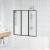 Paravan de duș Manual Negru 120 x 2 x 117 cm Aluminiu GartenMobel Dekor