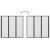 Paravan de duș Manual Negru 120 x 2 x 117 cm Aluminiu GartenMobel Dekor