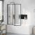 Paravan de duș Manual Negru 132 x 2 x 140 cm Aluminiu GartenMobel Dekor
