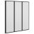 Paravan de duș Manual Negru 132 x 2 x 140 cm Aluminiu GartenMobel Dekor