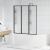 Paravan de duș Manual Negru 132 x 2 x 140 cm Aluminiu GartenMobel Dekor