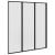 Paravan de duș Manual Negru 132 x 2 x 140 cm Aluminiu GartenMobel Dekor
