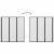 Paravan de duș Manual Negru 132 x 2 x 140 cm Aluminiu GartenMobel Dekor